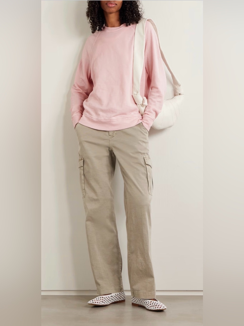 JAMES PERSE women Cotton-blend twill straight-leg cargo pants
